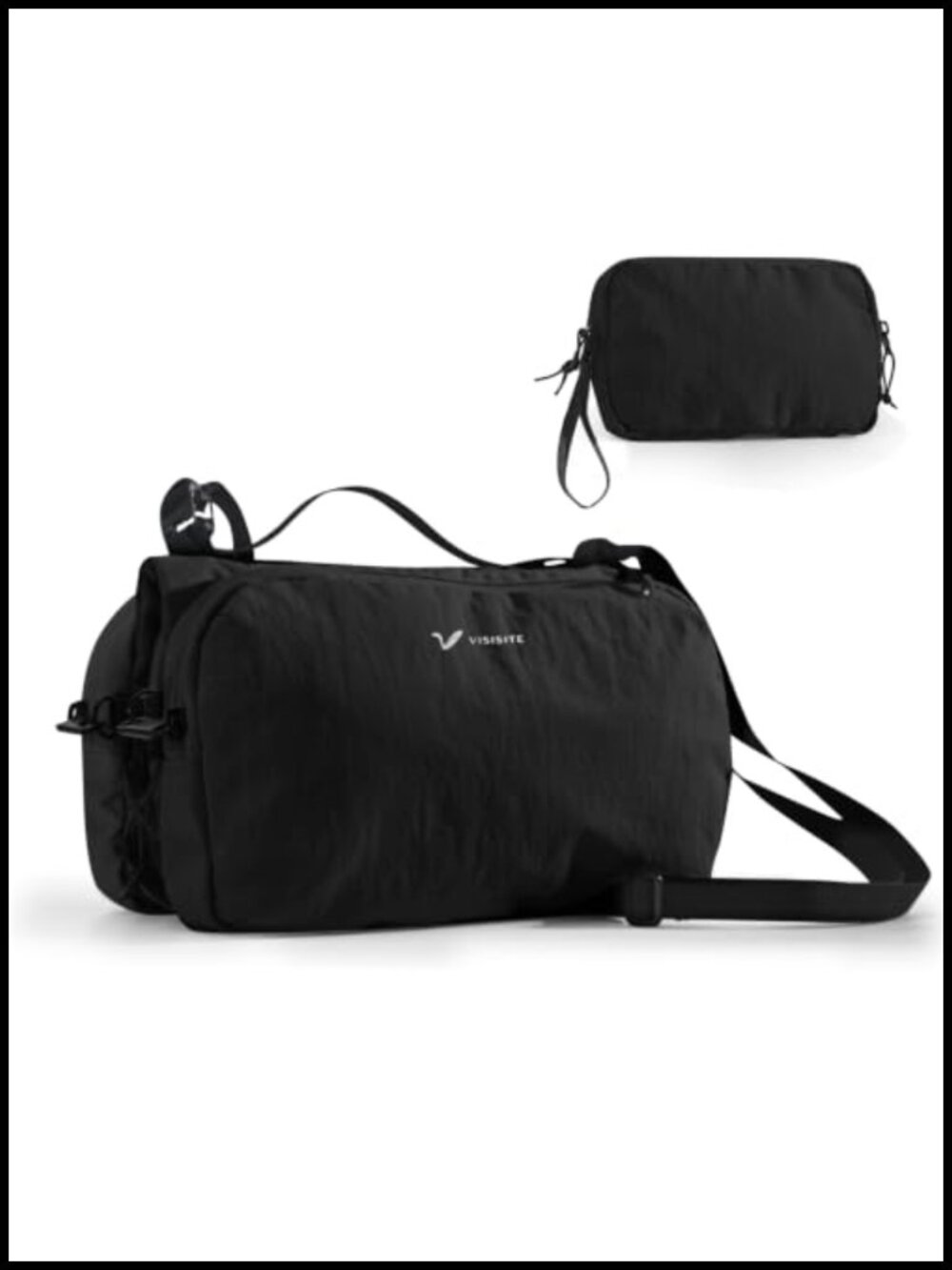 Nylon Crossbody Bag RFID Anti-Theft Travel Purse with Pouch